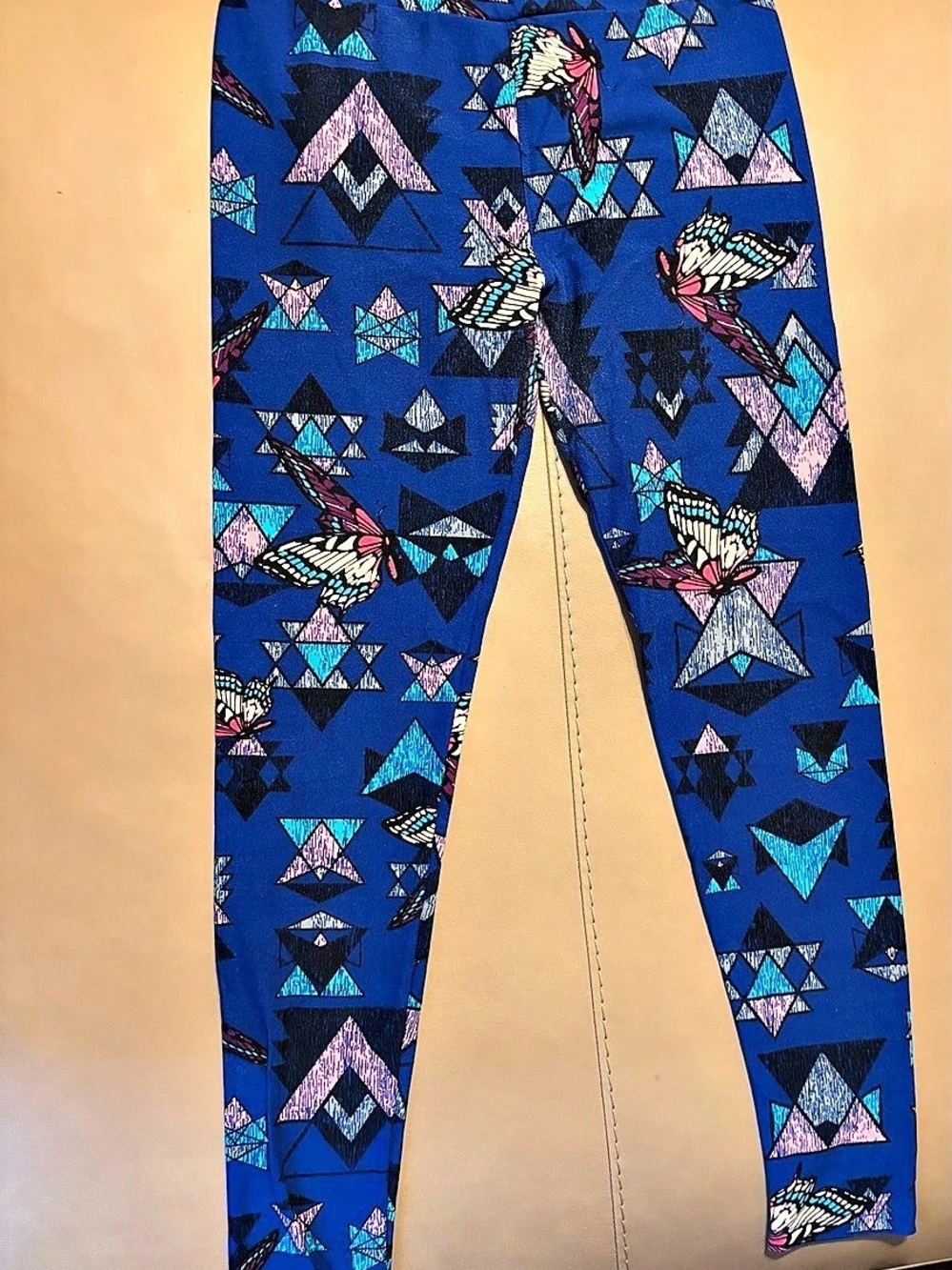 LuLaRoe Butterfly Geometric Print Leggings